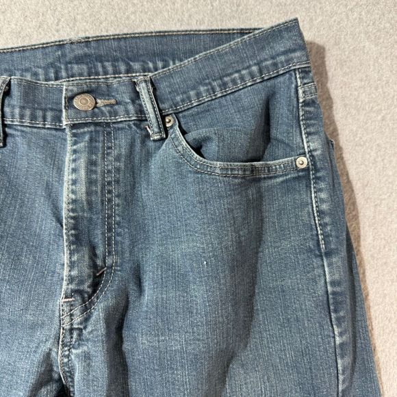 Levis Jeans Mens 505 32x32 Blue Denim Straight Workwear American Solid Mid Rise - Picture 3 of 12
